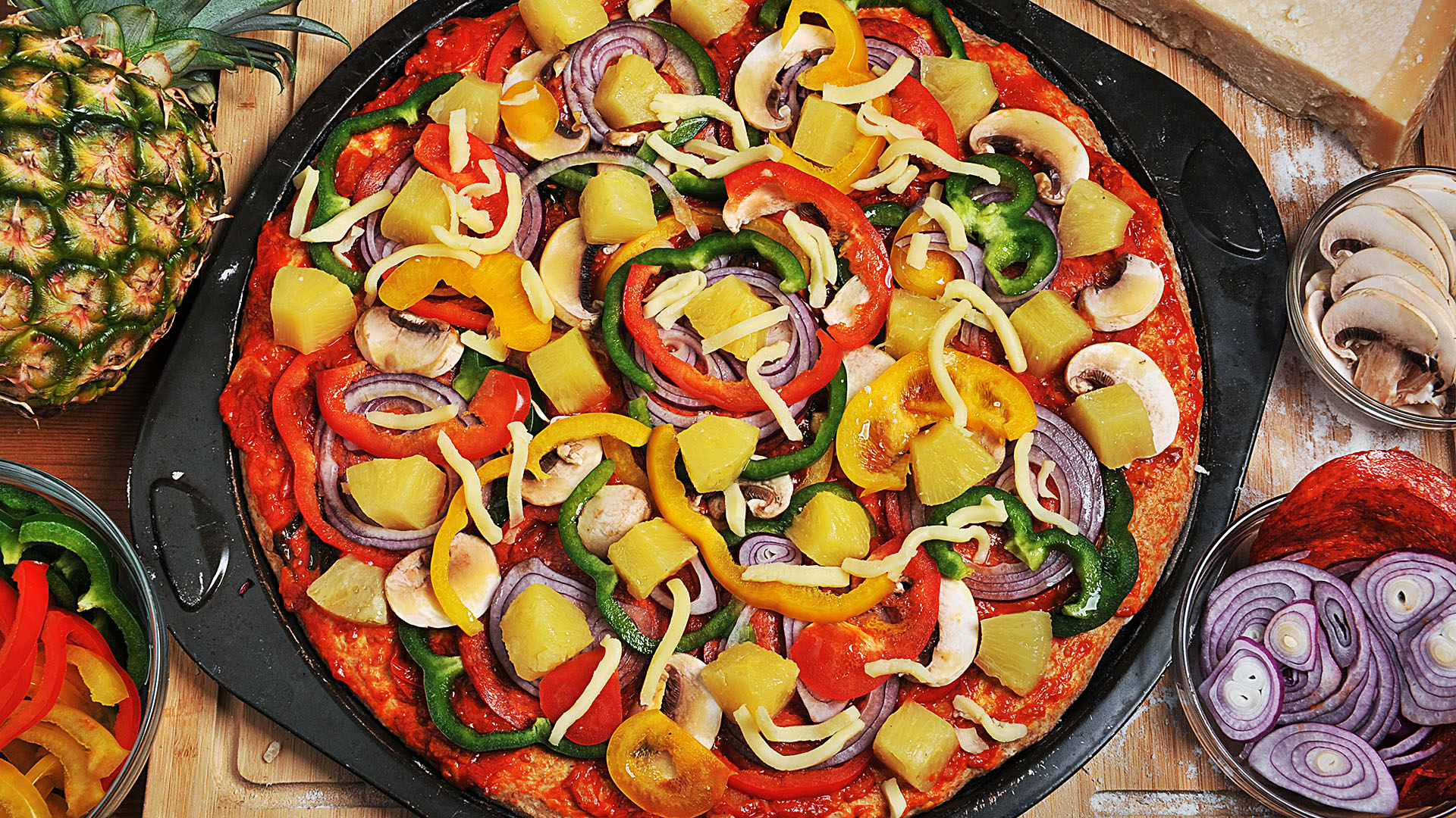 Fresh pizza topping