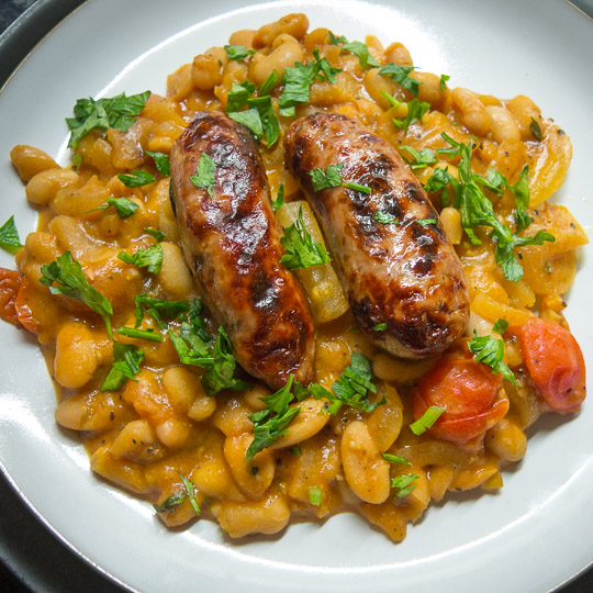 HelloFresh Hearty Toulouse Sausage Cassoulet with a Kick of Chilli