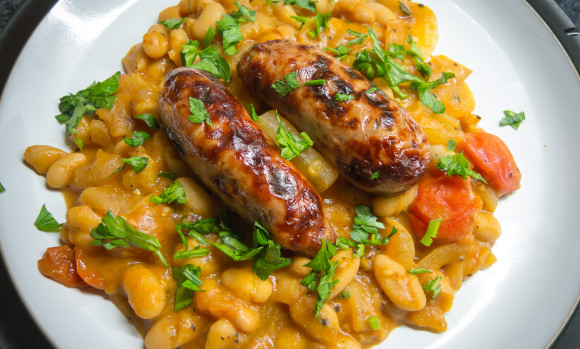 Toulouse Sausage Cassoulet with a Kick of Chilli